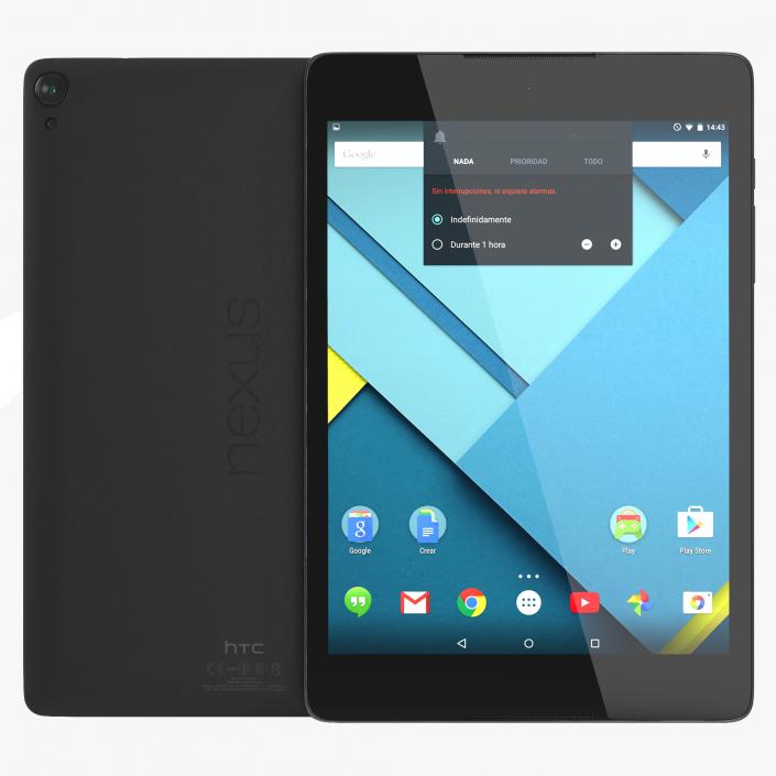 Google Nexus 9 Gray 3D model