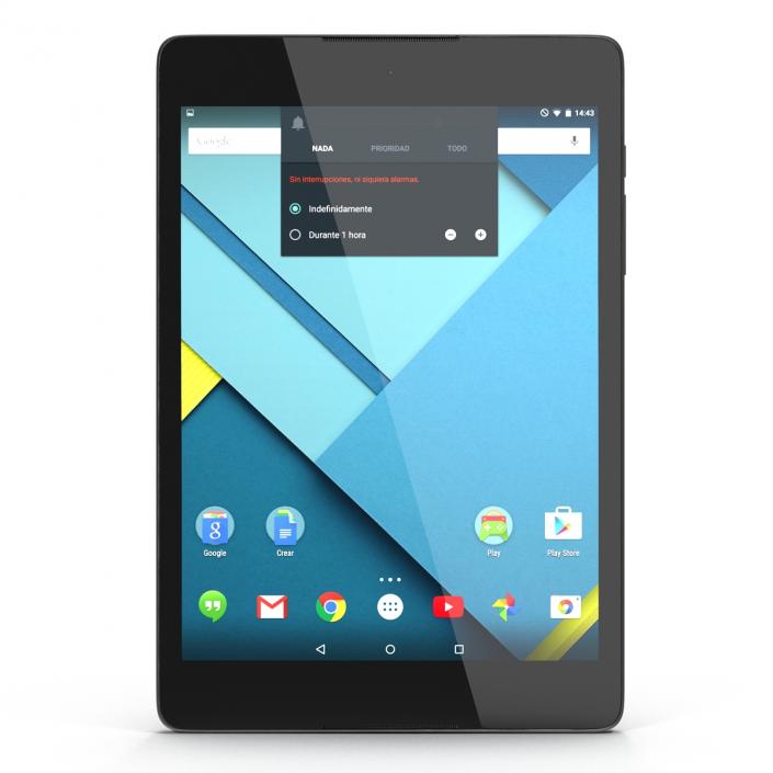 Google Nexus 9 Gray 3D model