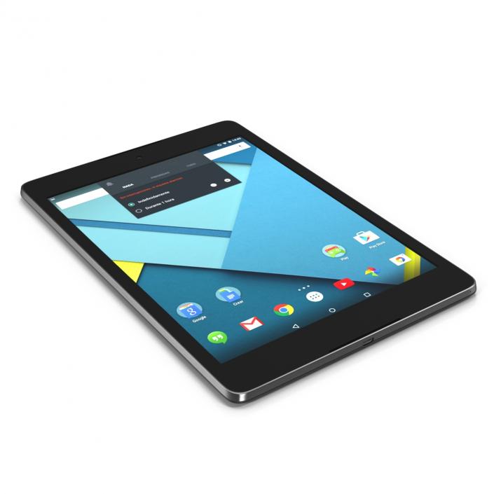 Google Nexus 9 Gray 3D model