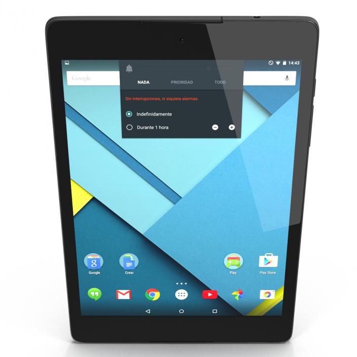 Google Nexus 9 Gray 3D model