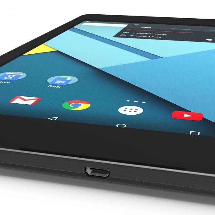 Google Nexus 9 Gray 3D model