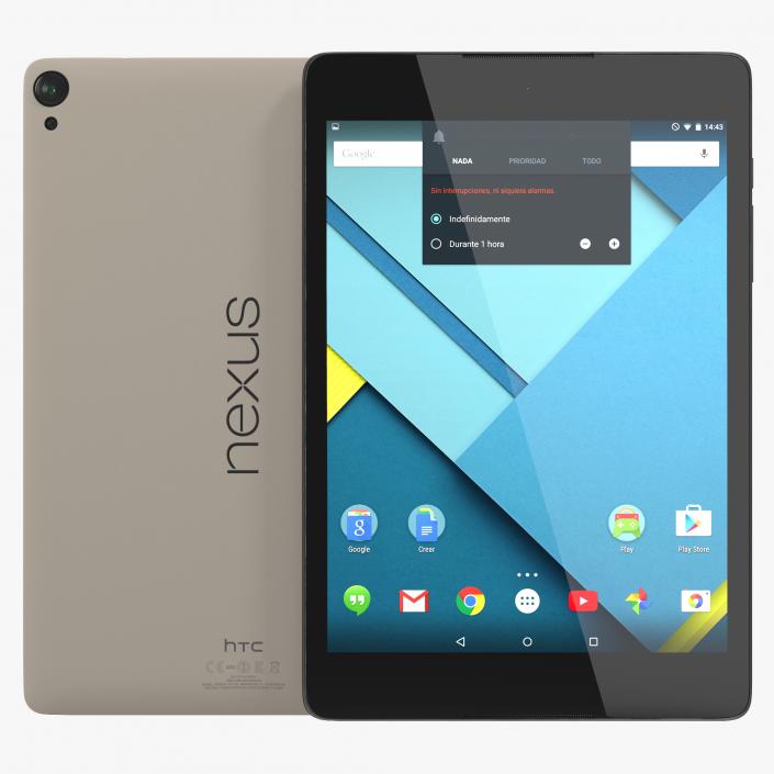 3D model Google Nexus 9 Beige