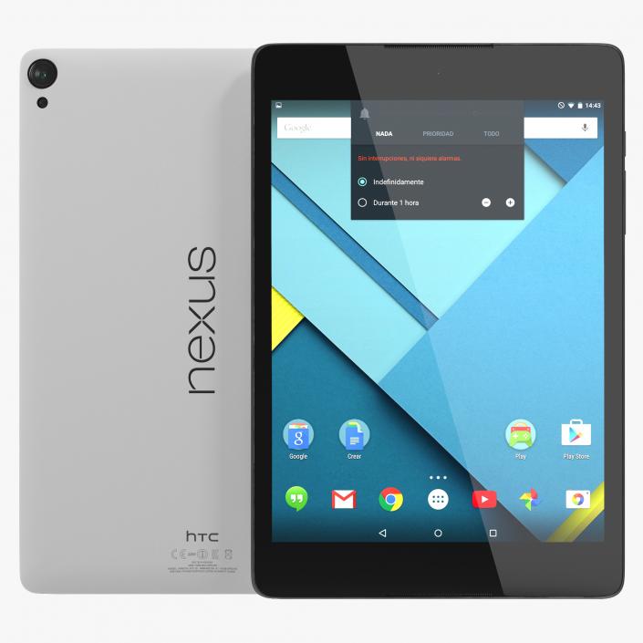 3D model Google Nexus 9 White