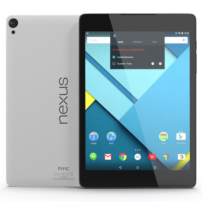 3D model Google Nexus 9 White