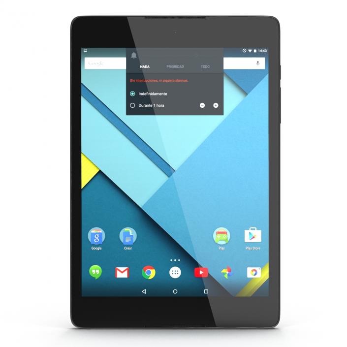 3D model Google Nexus 9 White