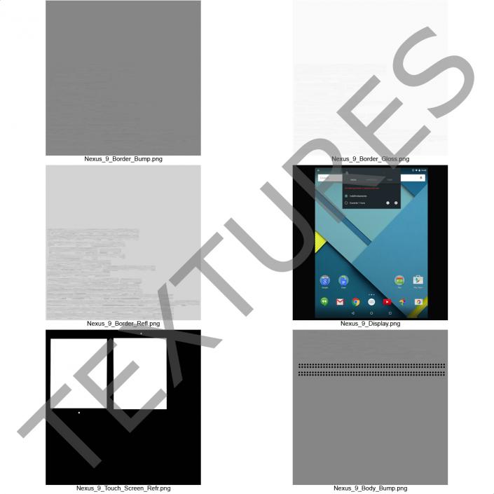 3D model Google Nexus 9 White