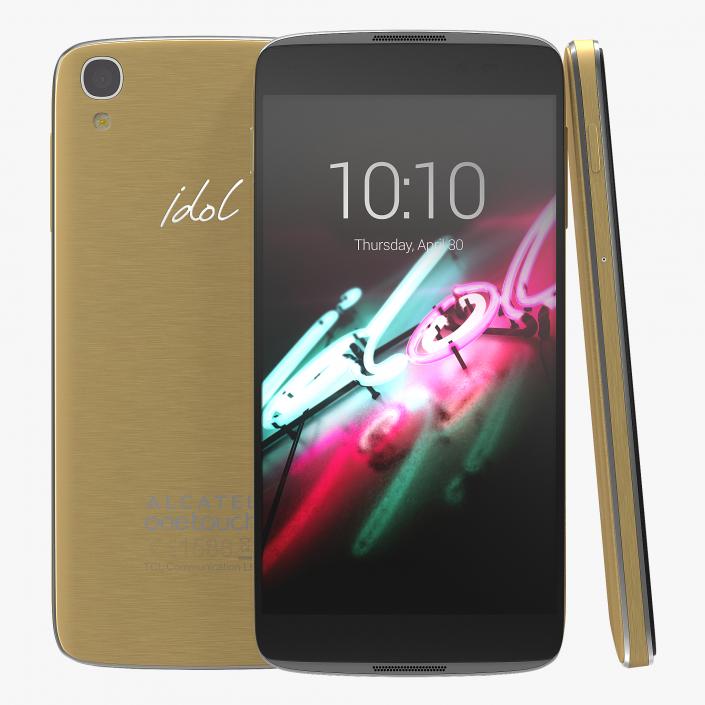 3D Alcatel OneTouch Idol 3 Gold model