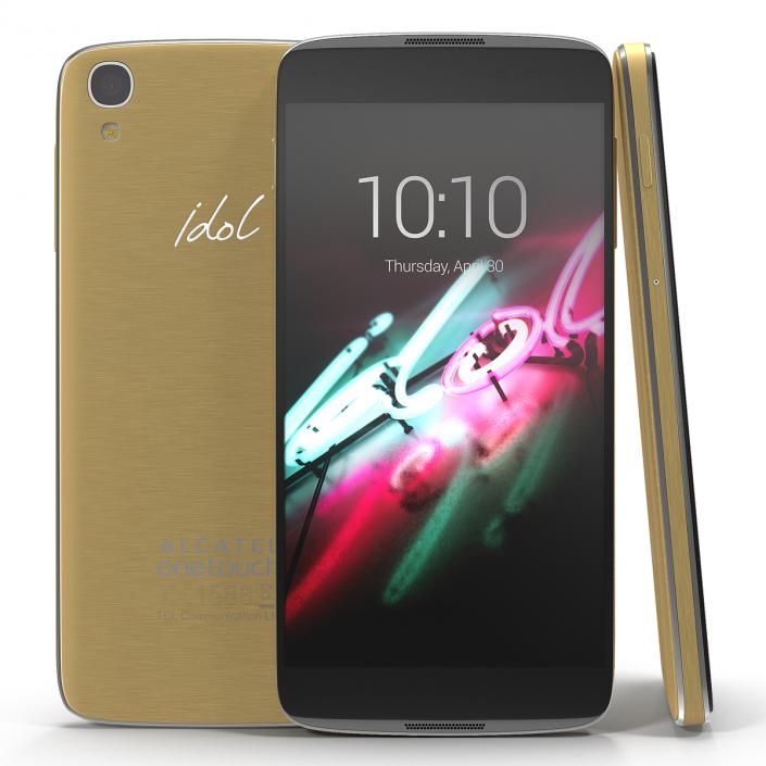 3D Alcatel OneTouch Idol 3 Gold model