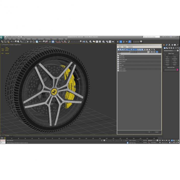 3D Ferrari Wheel model