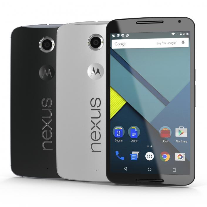 3D Google Nexus 6 Set model