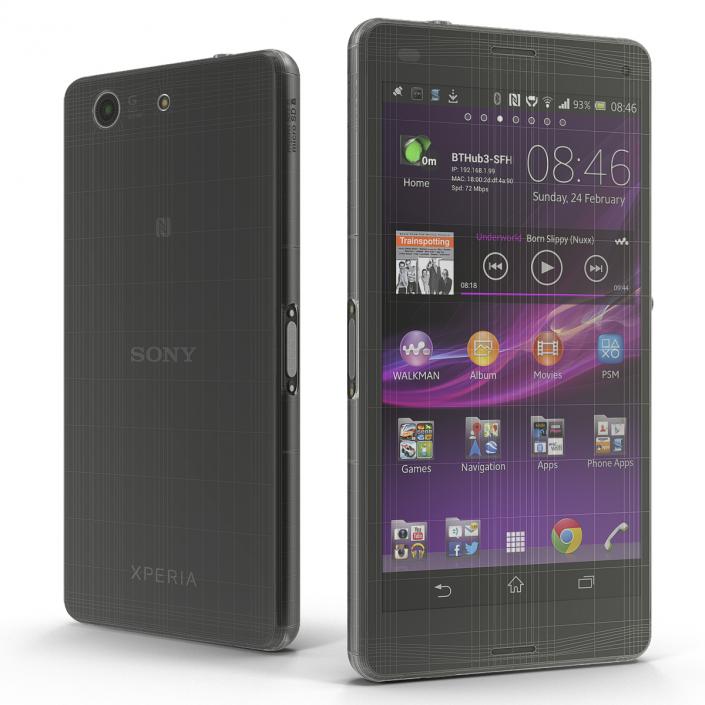 3D Sony Xperia Z3 Compact Black model