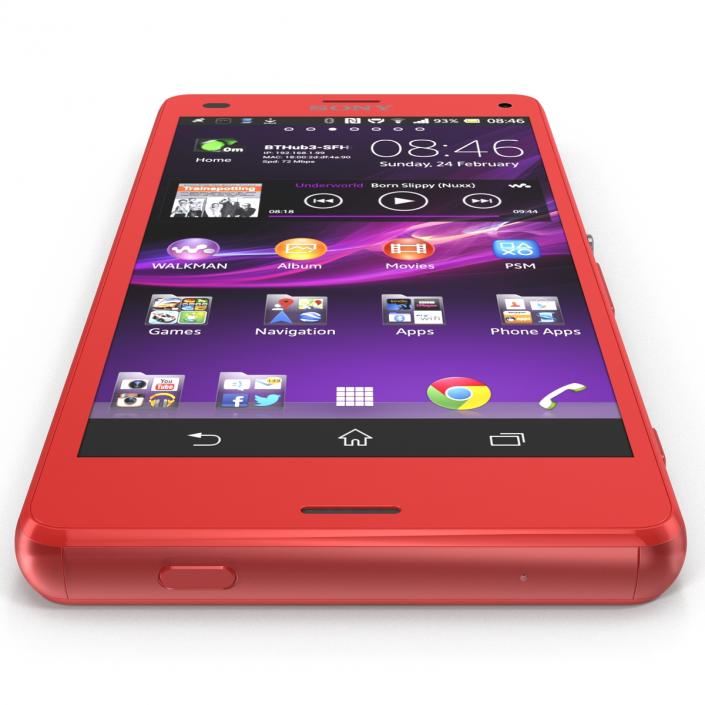 3D Sony Xperia Z3 Compact Red