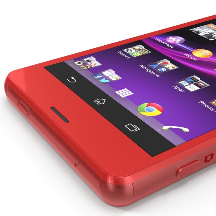 3D Sony Xperia Z3 Compact Red