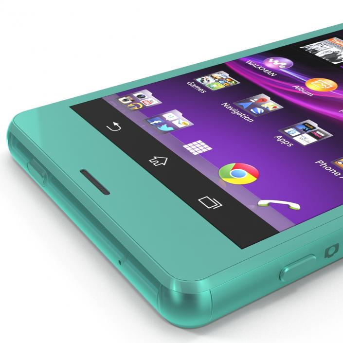 Sony Xperia Z3 Compact Turquoise 3D