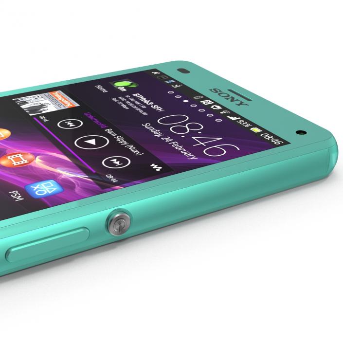 Sony Xperia Z3 Compact Turquoise 3D