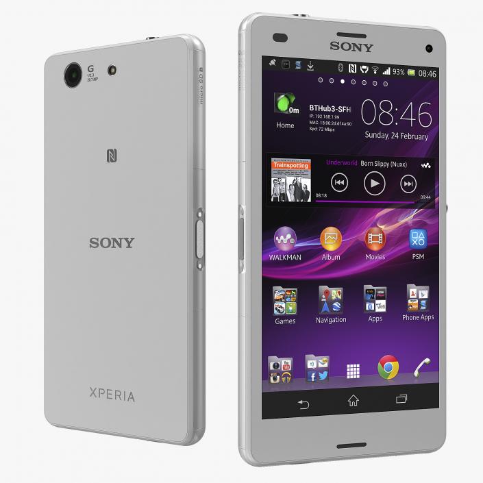 3D Sony Xperia Z3 Compact White model