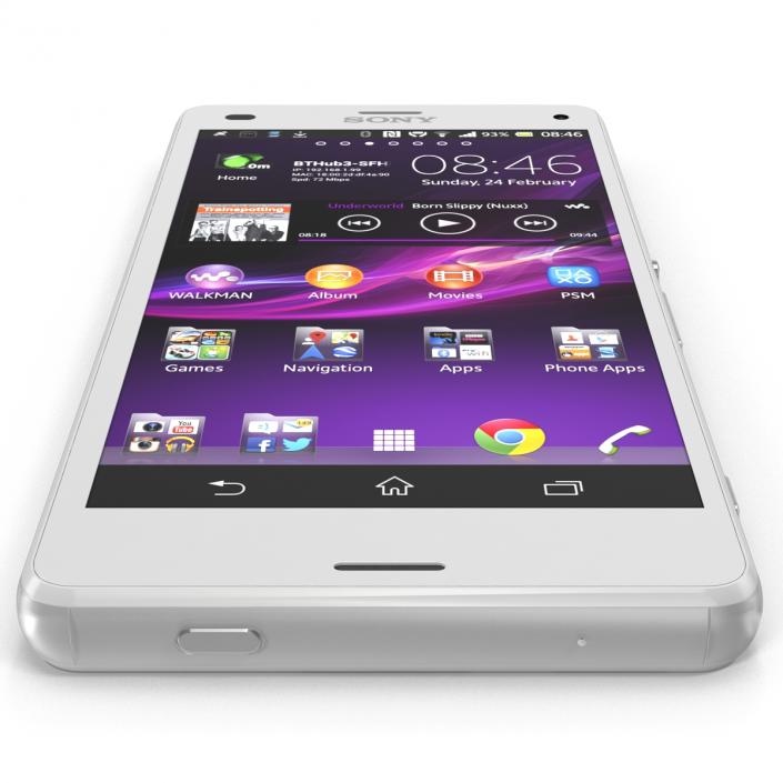 3D Sony Xperia Z3 Compact White model