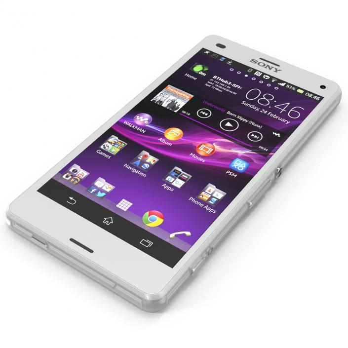 3D Sony Xperia Z3 Compact White model