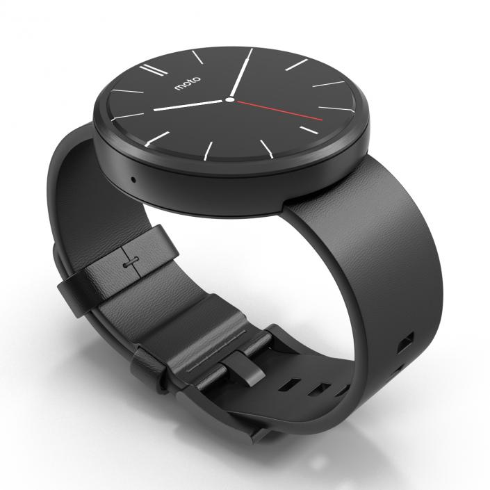 Smartwatch Moto 360 Set Black 3D model