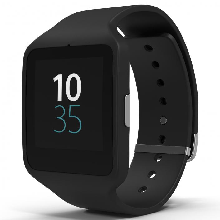 3D Sony SmartWatch 3 Black model