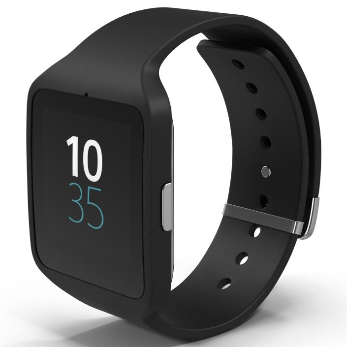 3D Sony SmartWatch 3 Black model