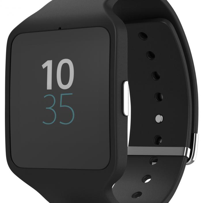 3D Sony SmartWatch 3 Black model