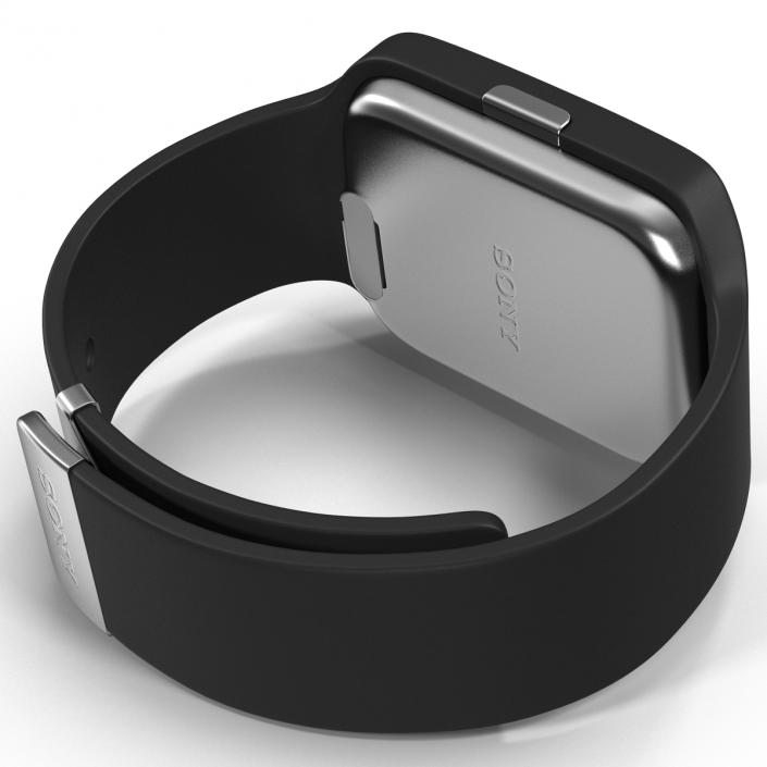 3D Sony SmartWatch 3 Black model