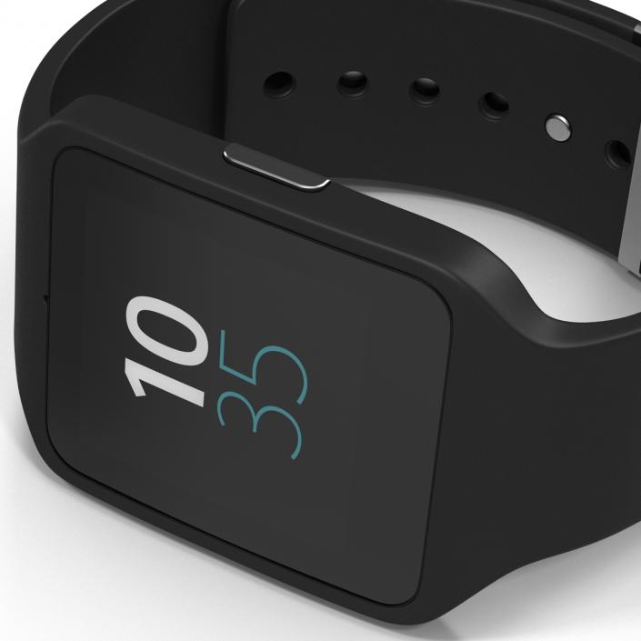 3D Sony SmartWatch 3 Black model