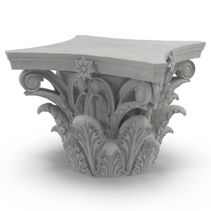 3D Corinthian Order Column Capital