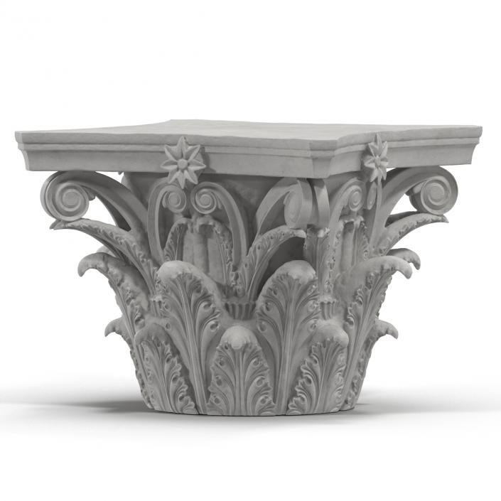 3D Corinthian Order Column Capital