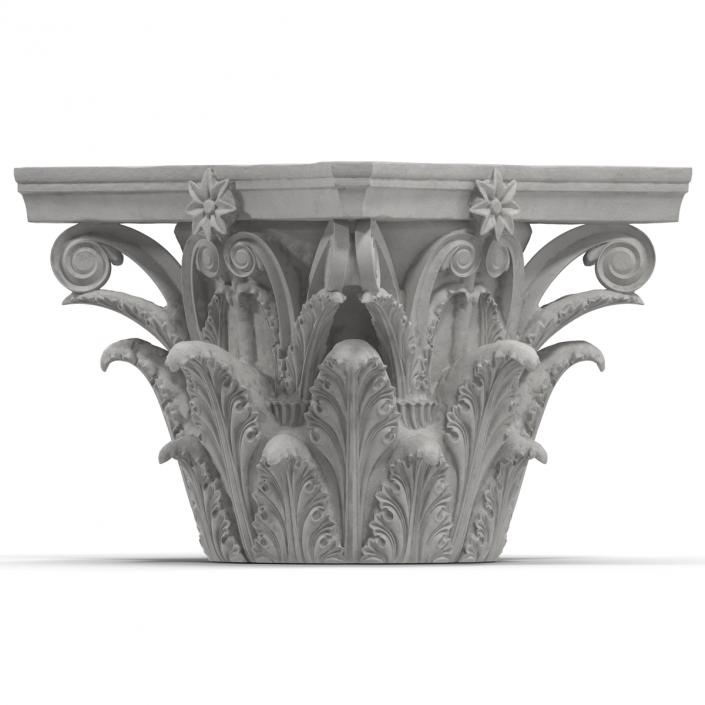 3D Corinthian Order Column Capital