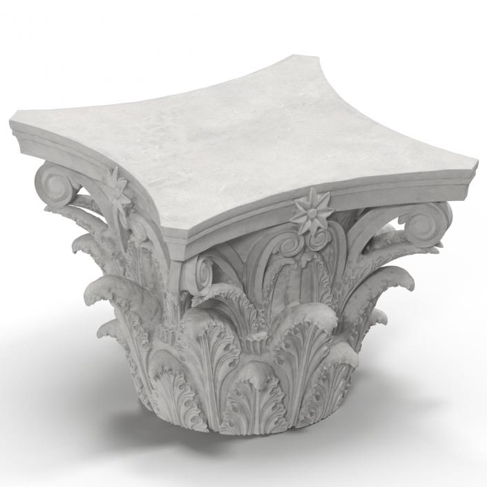 3D Corinthian Order Column Capital