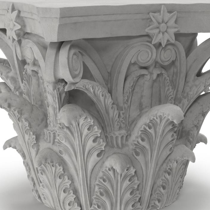 3D Corinthian Order Column Capital