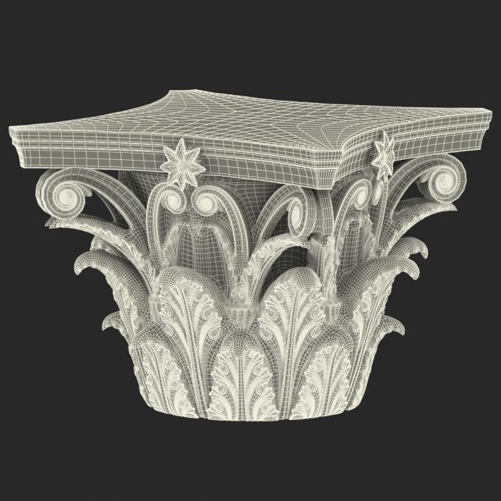 3D Corinthian Order Column Capital