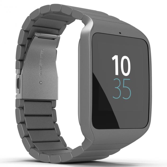 3D Sony SmartWatch 3 Stainless Steel model