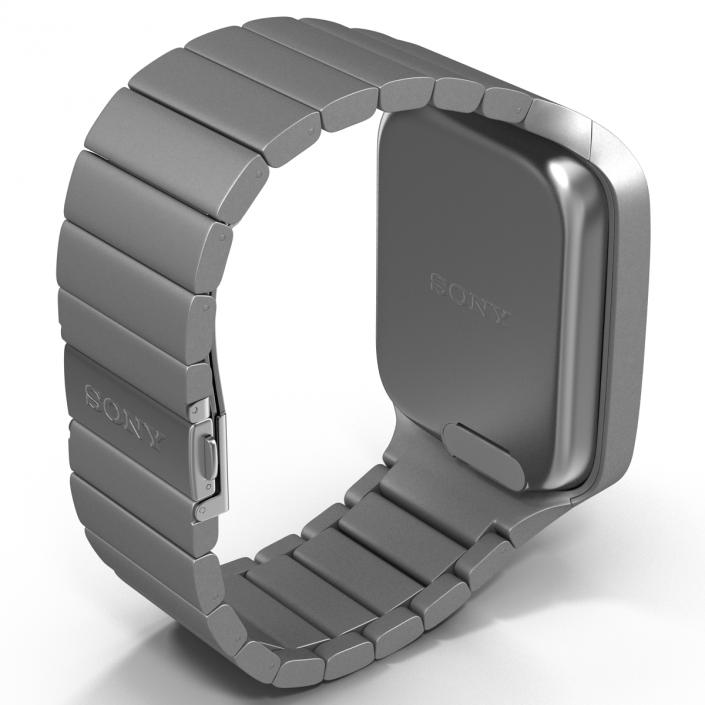 3D Sony SmartWatch 3 Stainless Steel model