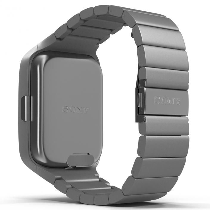 3D Sony SmartWatch 3 Stainless Steel model