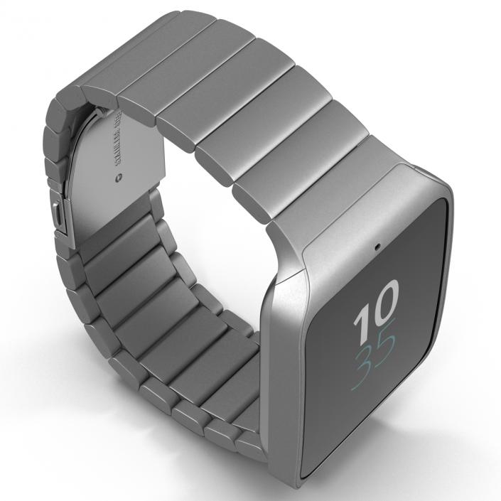 3D Sony SmartWatch 3 Stainless Steel model