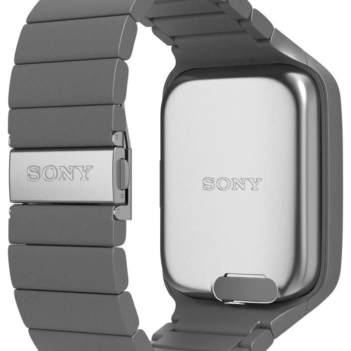 3D Sony SmartWatch 3 Stainless Steel model