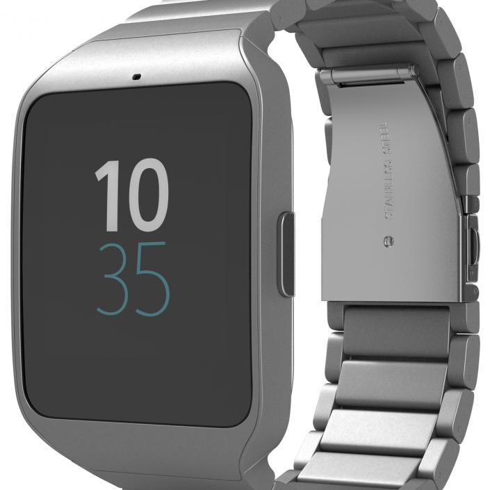 3D Sony SmartWatch 3 Stainless Steel model