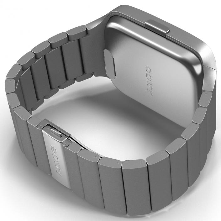 3D Sony SmartWatch 3 Stainless Steel model