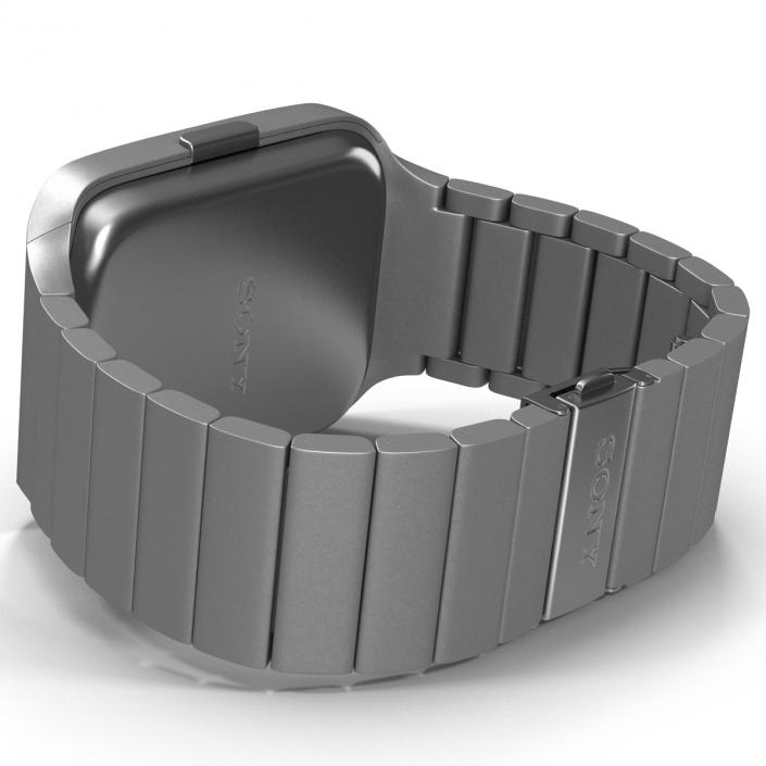 3D Sony SmartWatch 3 Stainless Steel model