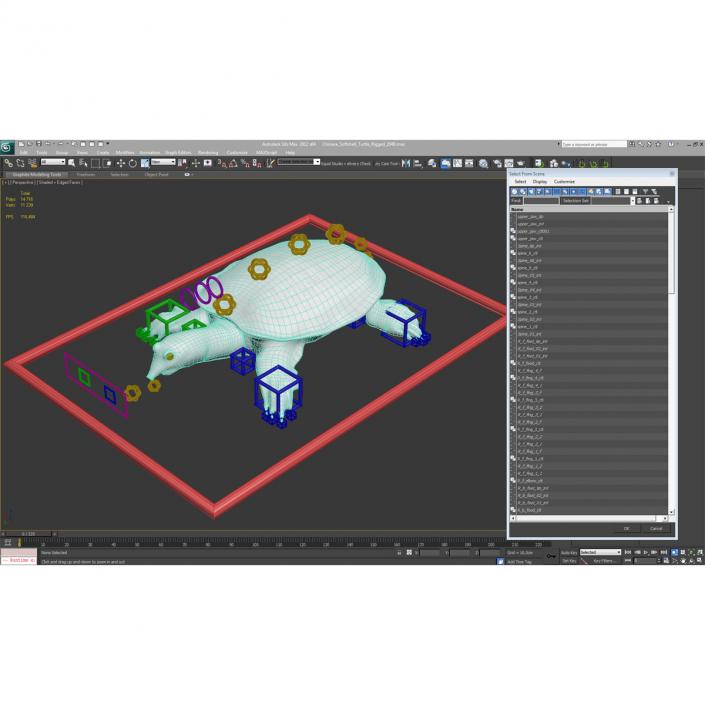 3D Chinese Softshell Turtle Rigged