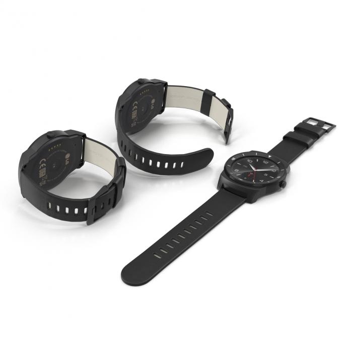 3D LG G Watch R Set