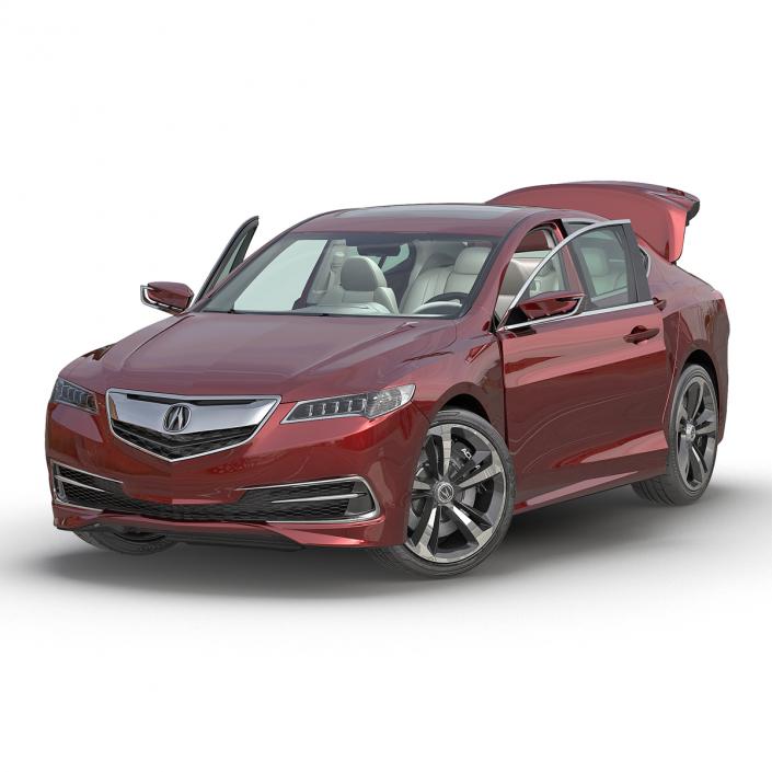 3D Acura TLX 2015 Rigged