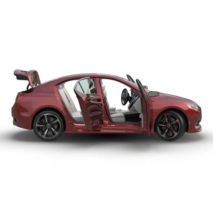 3D Acura TLX 2015 Rigged