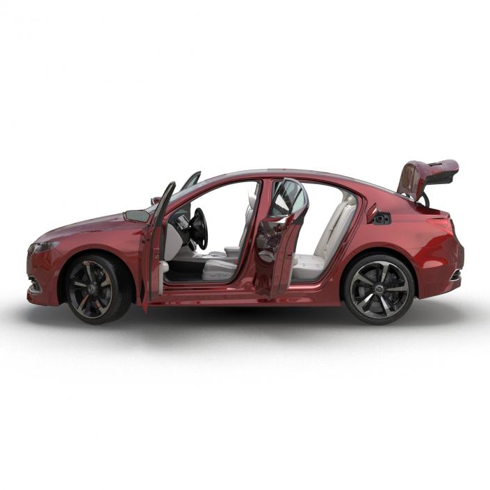 3D Acura TLX 2015 Rigged