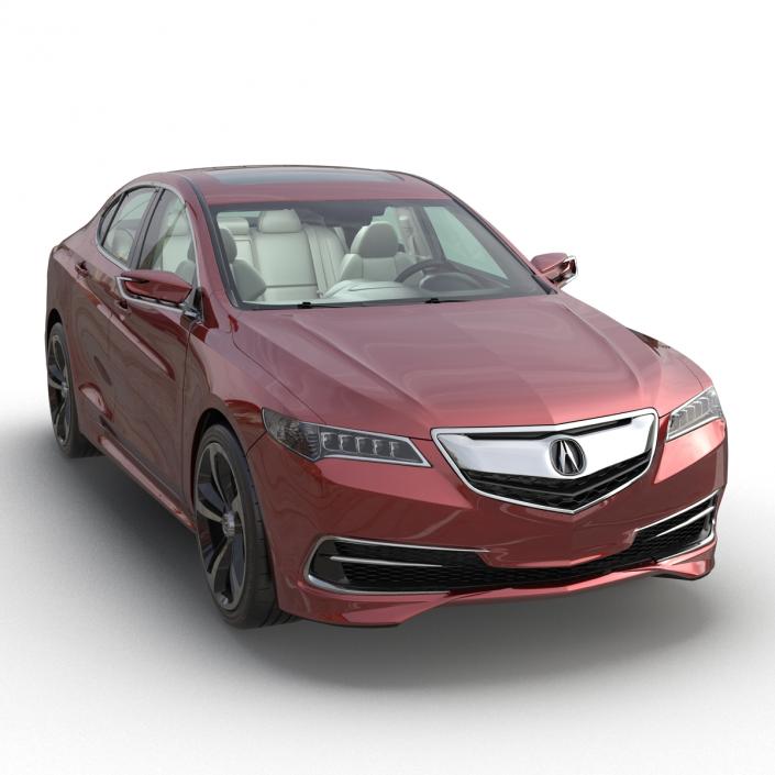 3D Acura TLX 2015 Rigged