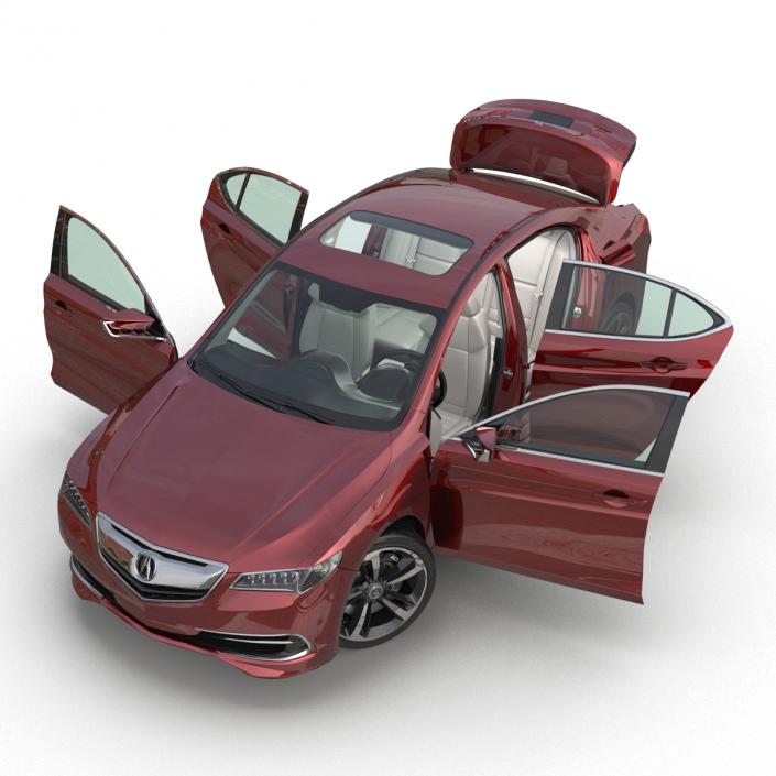 3D Acura TLX 2015 Rigged