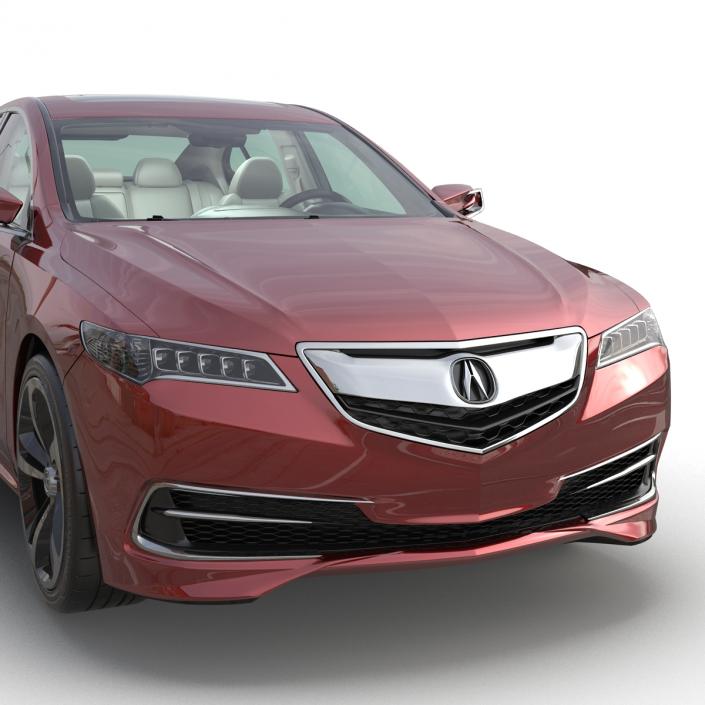 3D Acura TLX 2015 Rigged